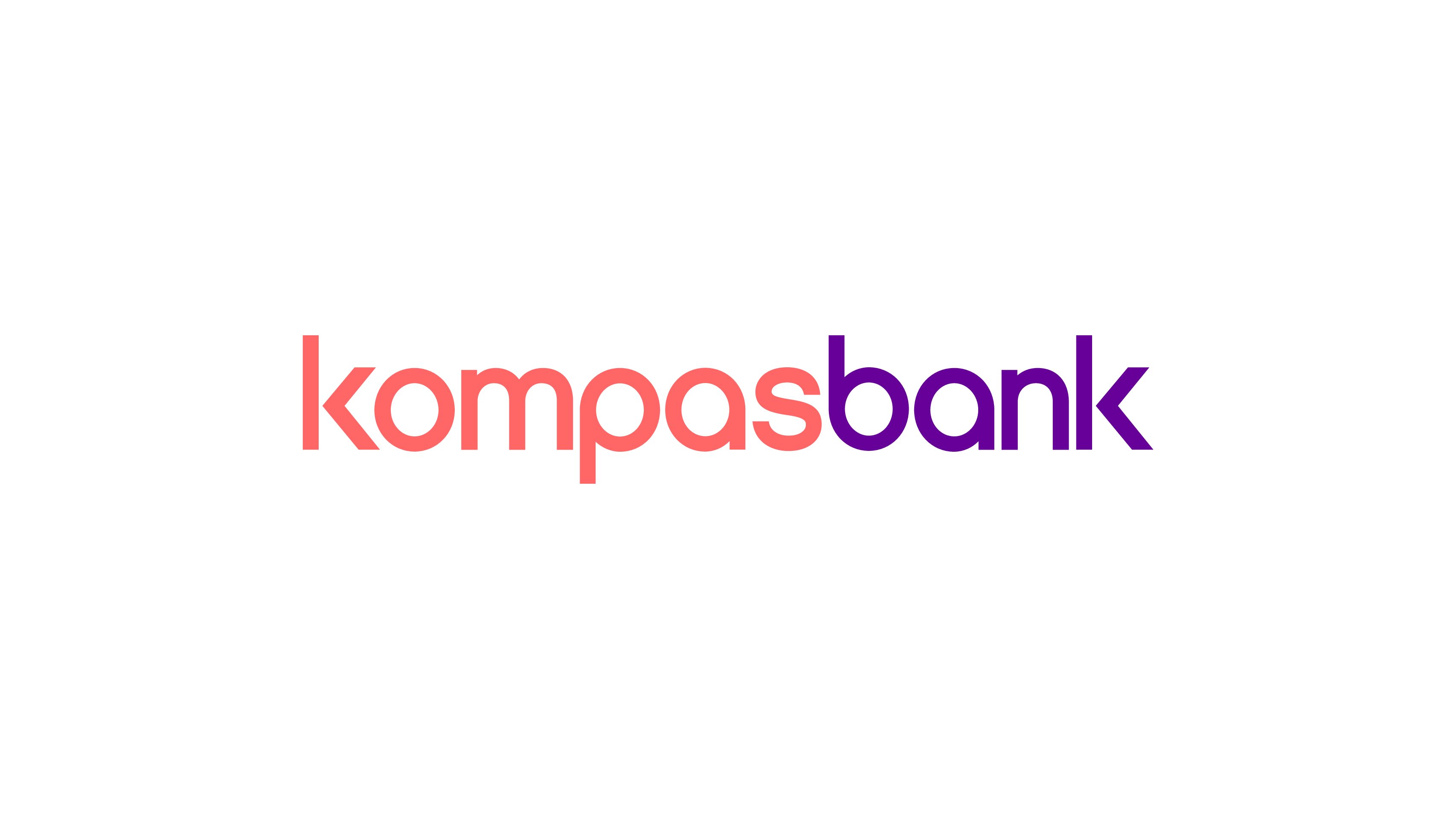 KompasbankWordmarkCoralPurple